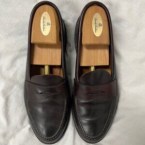 BROOKS BROTHERS SHELL CORDOVAN LOAFERS MADE BY ALDEN * EXTREMELY RARE *  SZ 9.5